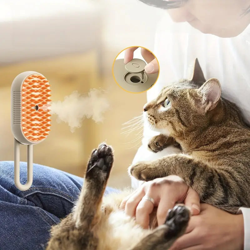 Cepillo a Vapor Premium para Mascotas - Limpieza Profunda y Relajante